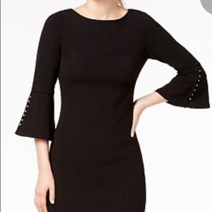 Calvin Klein bell sleeve sheath